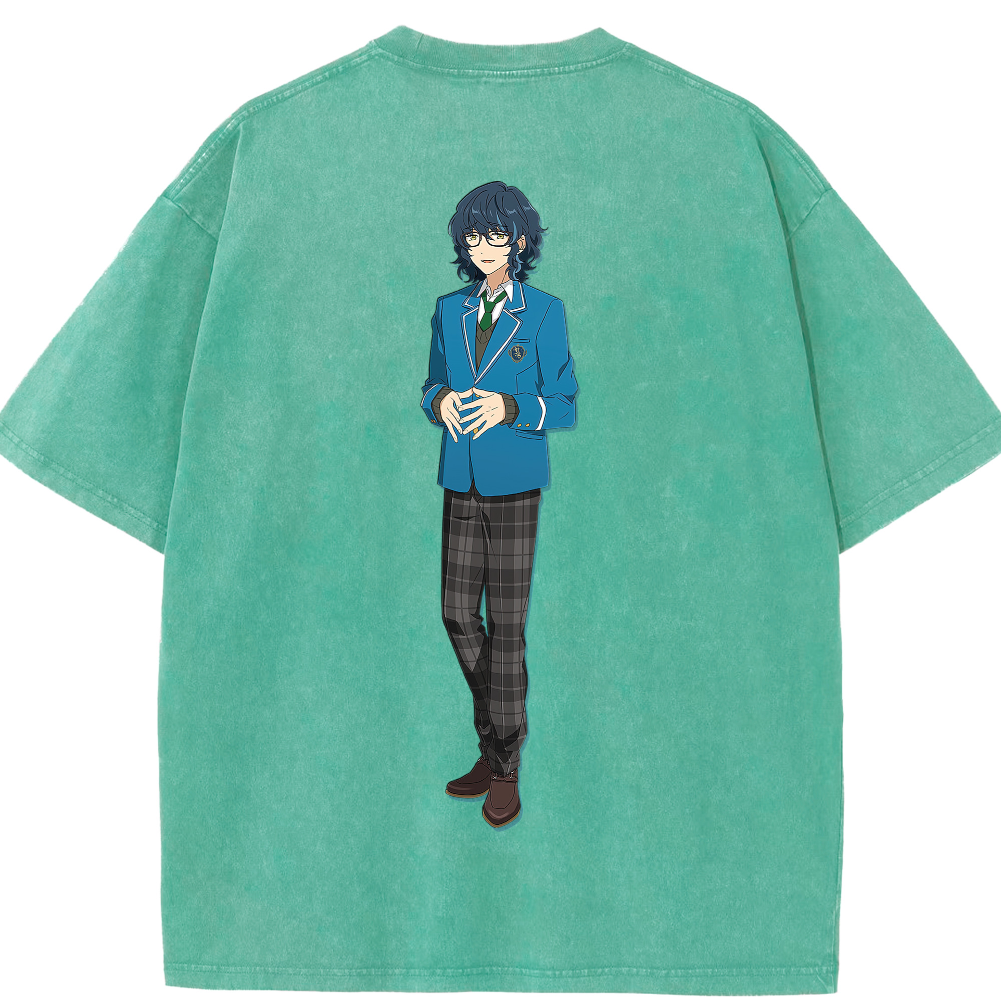 （画像用） あんさんぶるスターズ! Ensemble Stars 綿100% ヴィンテージ風 半袖Tシャツ（背面プリント）